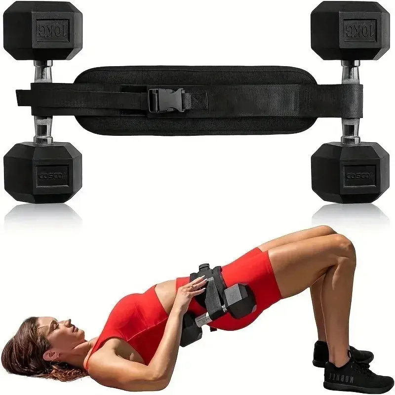 Adjustable Resistance Waist Belt for Weight Training, Ergonomic Design for Hip Push-Ups and Core Sculpting, Comfortable and Durable, Core Weightlifting Gear