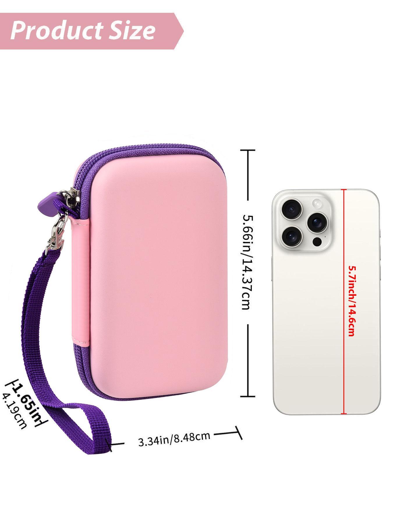 Cute Design Travel Phone Case, Portable Phone Storage Bag, Multifunction Phone Accessories for Girls, Pouch Dustproof Organizer for Kids Toy Smartphone, Multipurpose Storage Bag, Zipper Pouches