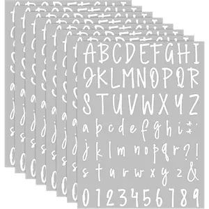 552 count Letter Stickers 8 Sheets Self Adhesive Vinyl Alphabet Number Stickers  Mailbox Number Label  for DIY Crafts Window Door  Sign Scrapbook Decor(2 Inch,White)