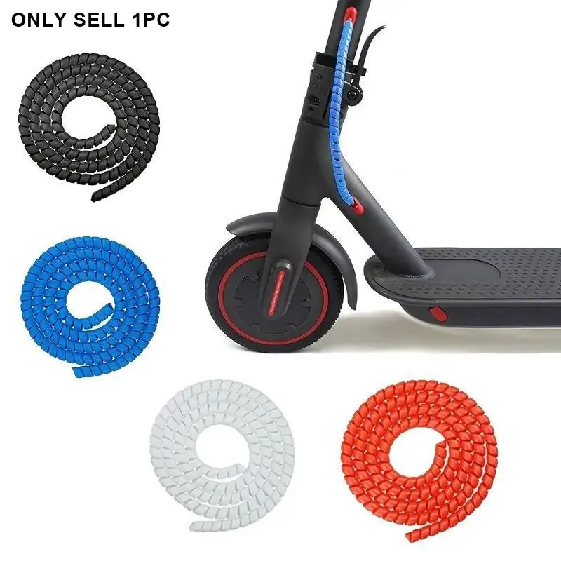 Protection Spiral Cable Wrap for Scooter Parts, Spiral Design, Conceals Scooter Brake Lines, Durable Wire Protection Sleeve, Easy Installation, 1-Meter Long Spring Coil Cable Organizer Accessory