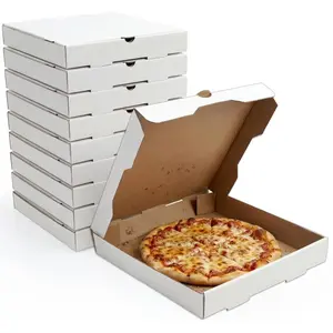 12 x 12 x 1.75 Inches (30 Pack) White Corrugated Cardboard Pizza Boxes Keep Your Pizzas Baked Goods Hot & Steamy