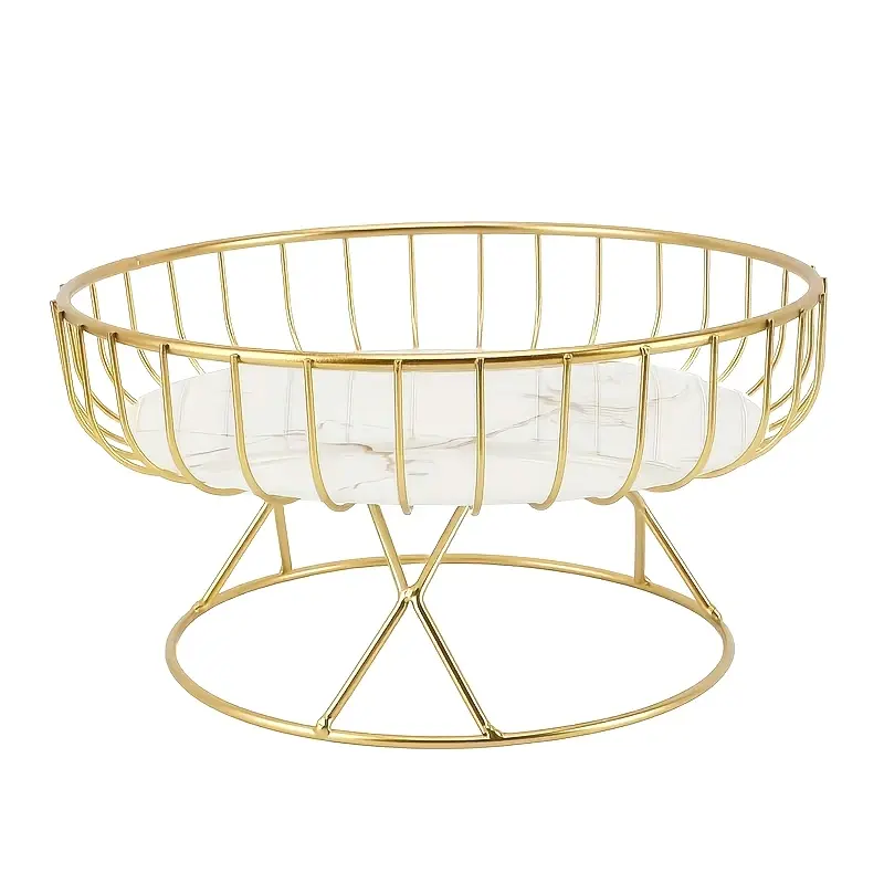 1 European light luxury Modern fruit plate, creative living room home decor fruit basket afternoon tea candy dessert rack snack tray, birthday, party Thanksgiving supplies