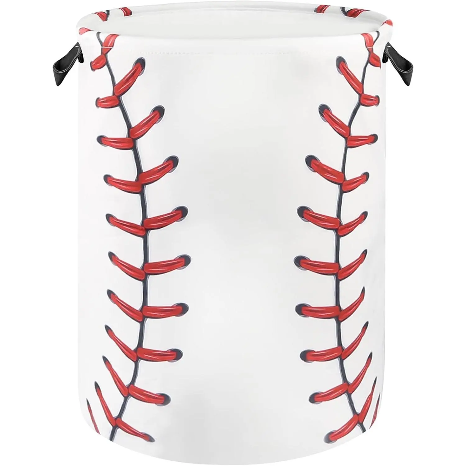 Baseball Laundry Basket for Boys Room Decor, Kids Nursery Hamper Gift for Bathroom Bedroom Sports Room Accessories, Teens Stuff Storage Bin, 17.71"x13.77"