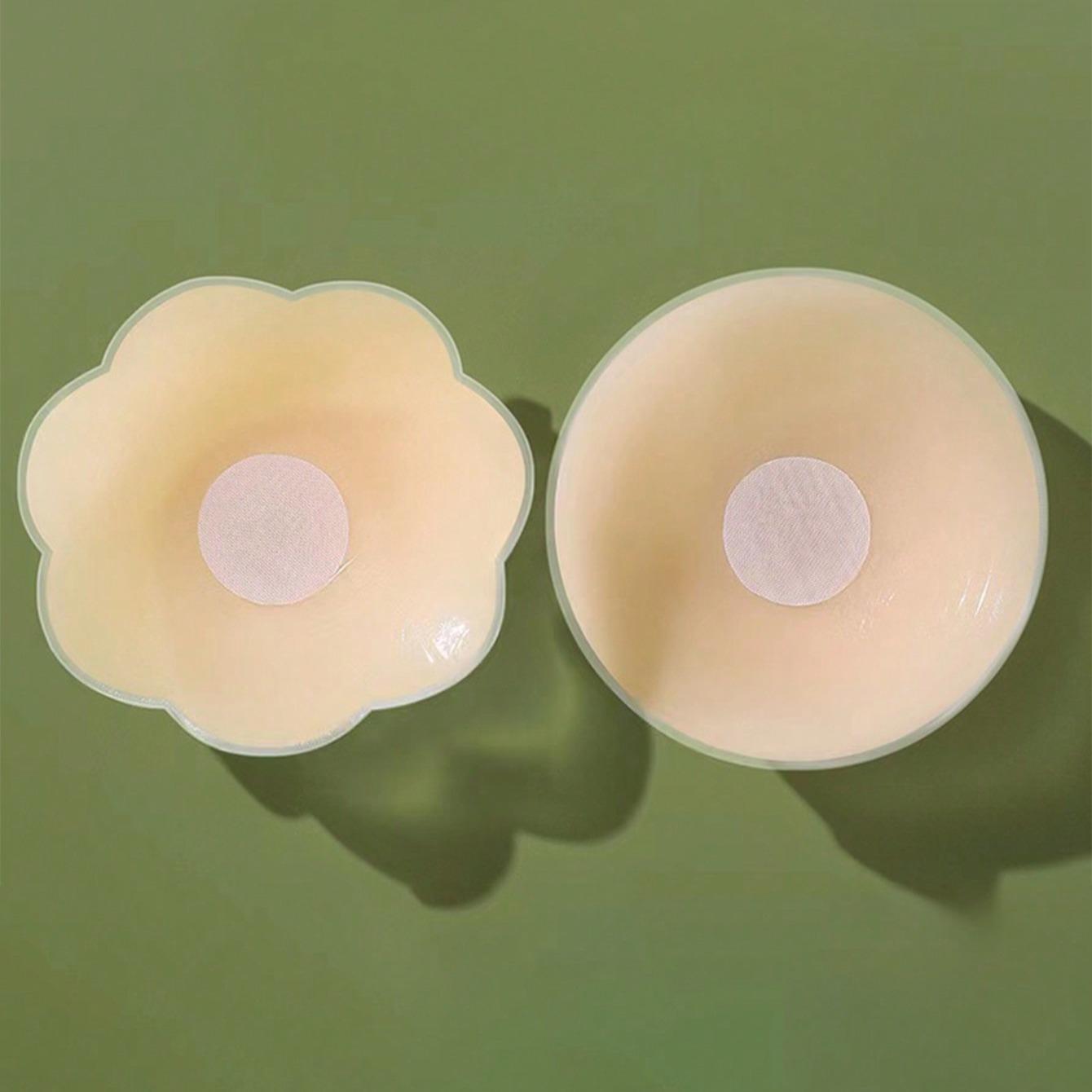 5 Pairs of Reusable Silicone Nipple Covers, Soft Women's Strapless Bra Petals, Lift and Support Breast Adhesive Pasties for All Occasions