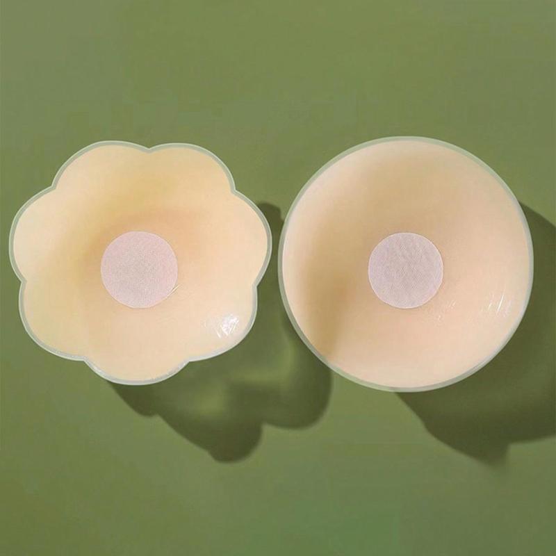 5 Pairs of Reusable Silicone Nipple Covers, Soft Women's Strapless Bra Petals, Lift and Support Breast Adhesive Pasties for All Occasions
