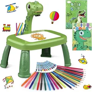 Dinosaur Smart Projector Painting Machine, Children's Art and Craft Set, Ideal Toy for Boys and Girls Aged 3 and Up (Dinosaur Set)