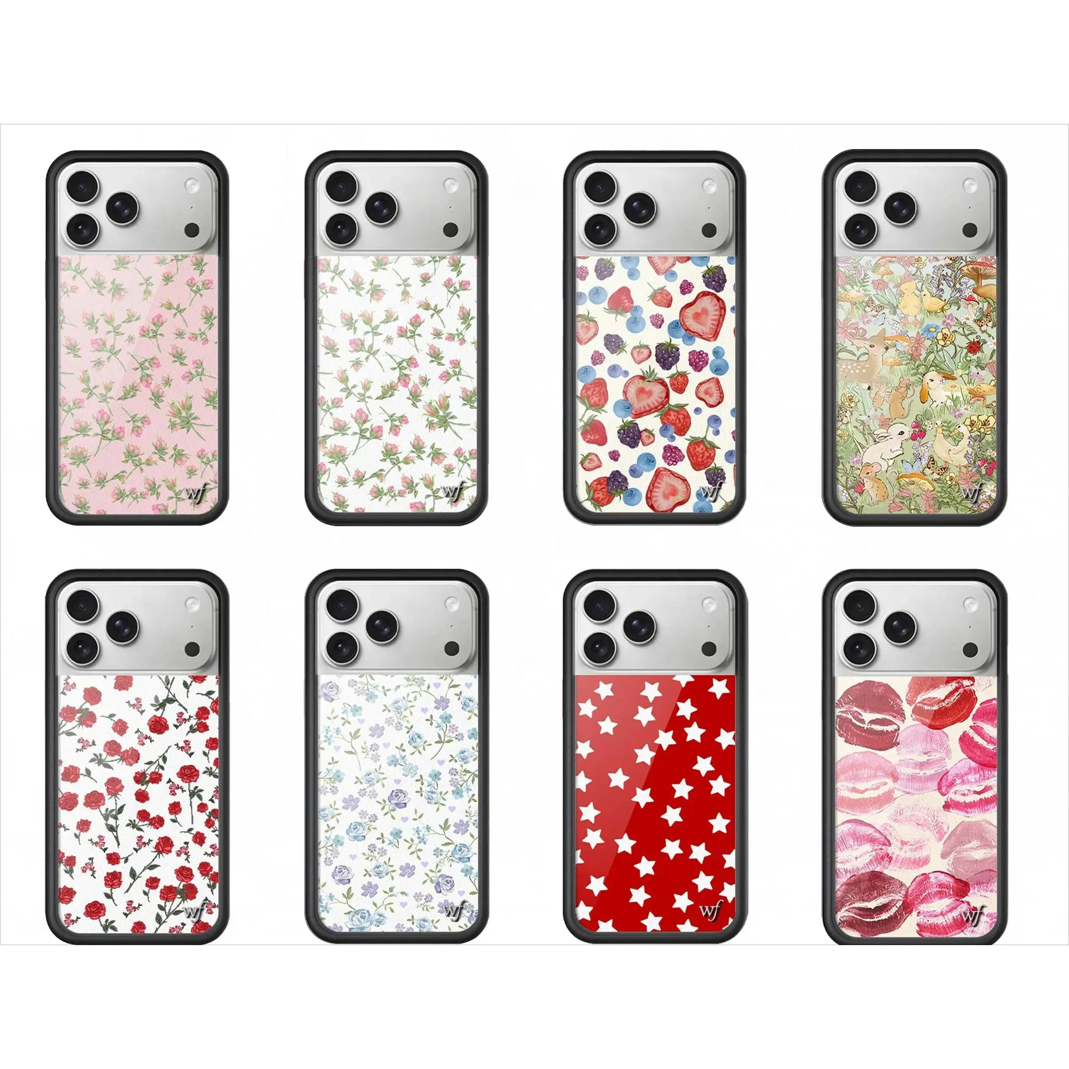 New Wildflower 3D WF Flower beds Phone Case for iPhone 12 13 14 15 16 17Pro Max Plus Lips INS Cartoon Cover Rabbit 17 Pro