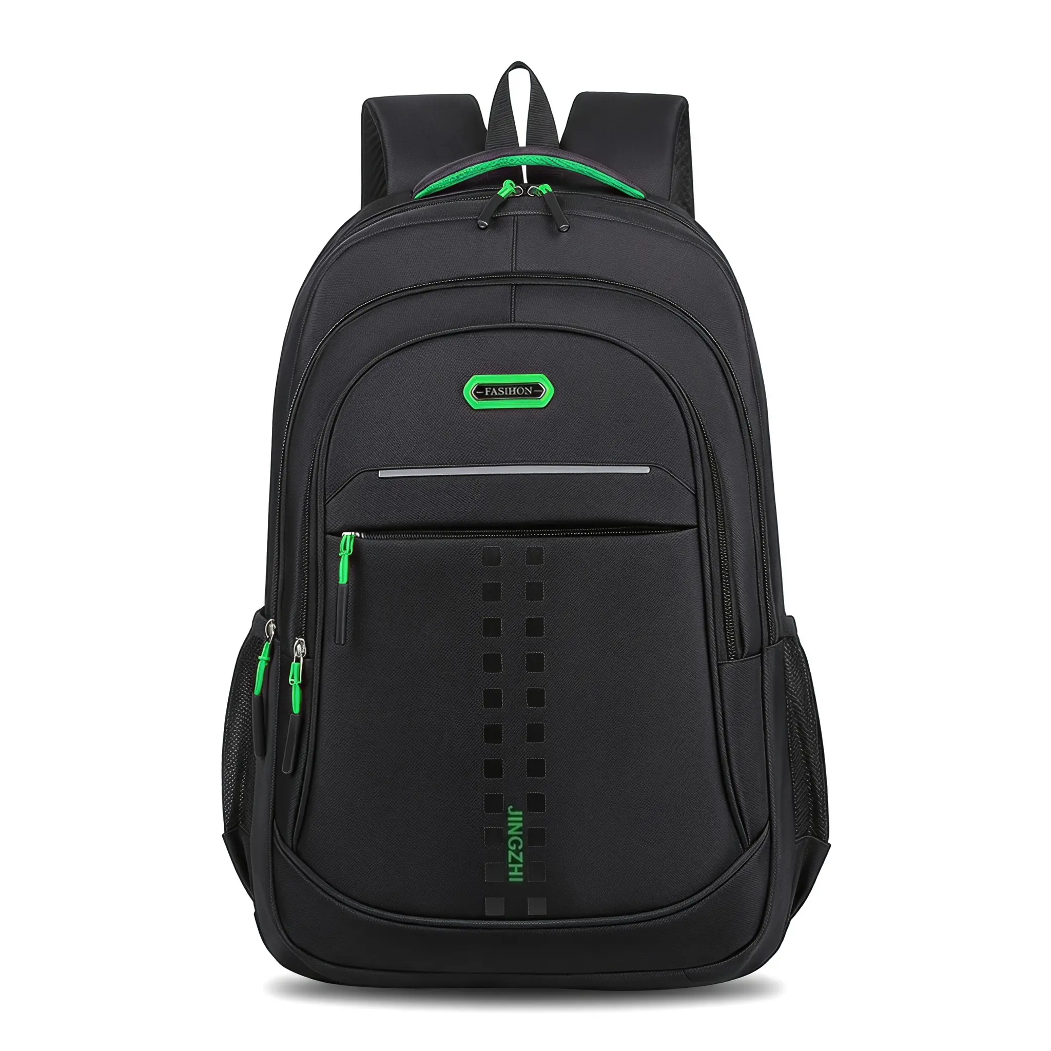 Spacious Expandable Backpack  Travel Business Commute Unisex Nylon Oxford Cloth Fits 10 Inch Laptop Curved Shoulder Straps Comfortable School Bag  Men Women Students Black Blue Green Red