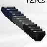 【Black Friday】12-Pack Men's Briefs with Lettered Waistbands, Soft and Breathable Casual Underwear for Daily Wear Year-Round