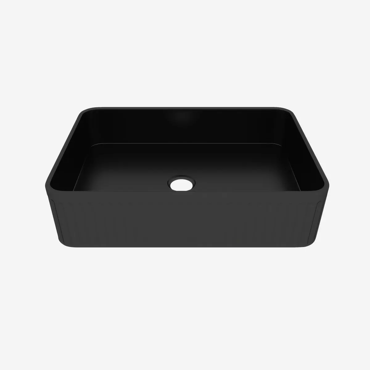 Glossy Black Ceramic Vessel Sink 19.7*13.79 Inch, Stain Heat Scratch Resistant Non-Porous Smooth Countertop Basin Easy Clean Modern Sink for Kitchen Bathroom Vanity