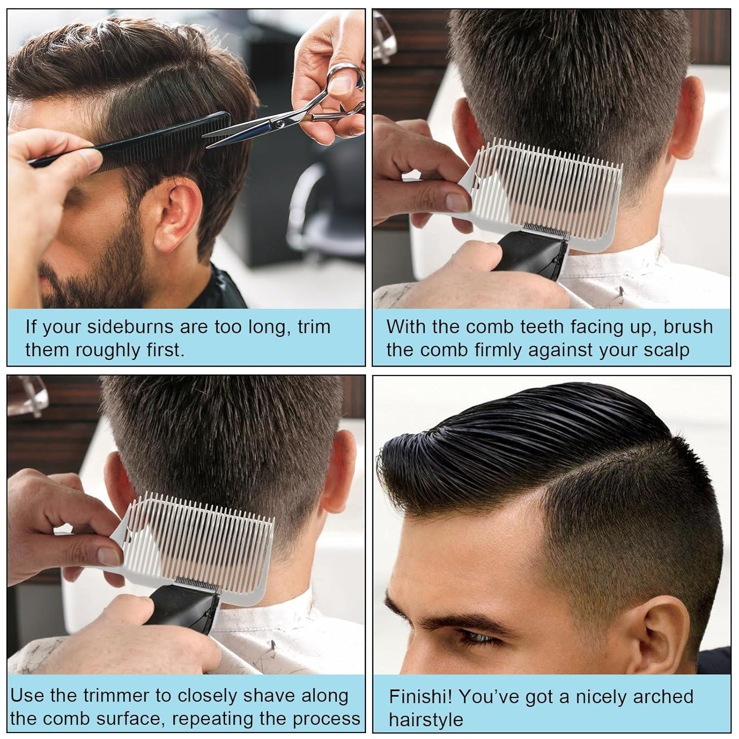 Hair Styling Tool Set, 4 Counts/set Hair Trimming Guide Comb & Adjustable Silicone Hair Band, Professional Hair Styling Tool for Salon & Barber Shop, Heatless, Hair Cutting Accessories Hair Styling Tool Set, 4 Counts/set Hair Trimming Guide Comb & Adjustable Silicone Hair Band, Professional Hair Styling Tool for Salon & Barber Shop, Heatless, Hair Cutting Accessories