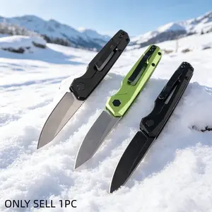 1pc 7550 Folding Knife, Multi-Functional Pocket Knife, Fashionable Hollow Design, Kitchen Tool, Camping Fishing Hiking, Gift Idea