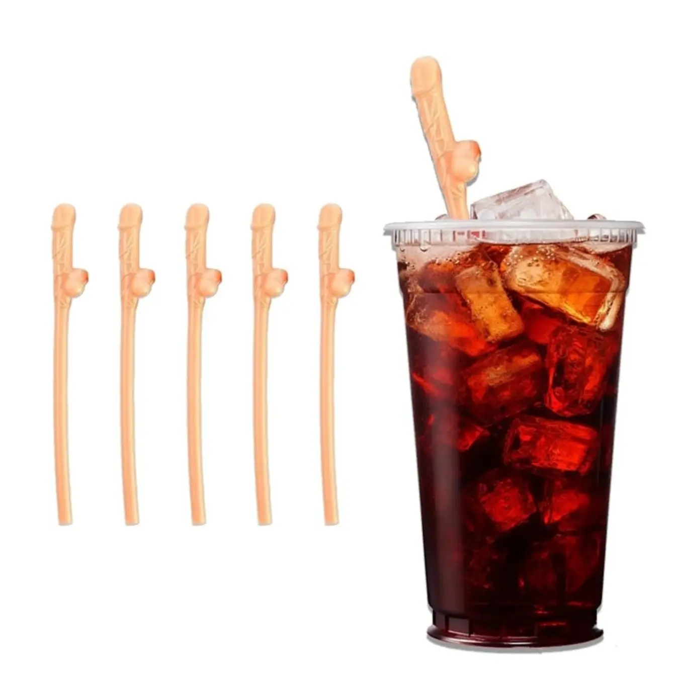 5PCS Bachelorette Drinking Straws Novelty Drinking Straws Naughty Hen Party Decorations, Reusable Naughty Straw for Bridal Shower Games Bride Tribe Parties Favor Utensils