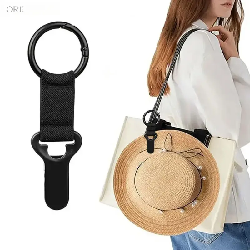 Shipping Included: 2 Pcs Nylon Outdoor Travel Hat Clips - Portable & Practical Multi-Purpose Accessory for Glove Storage, Keychain, Wristlet, Necklace