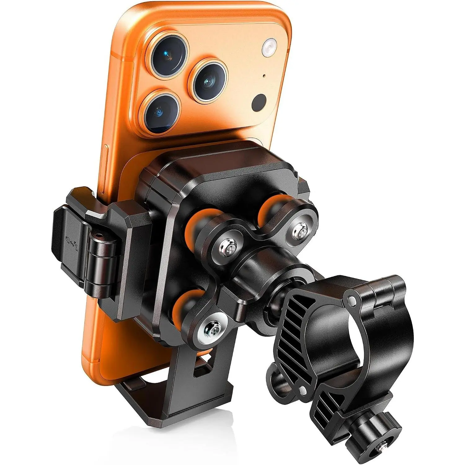Vibration Dampener  Phone Mount Holder, Black | Not Block Camera, Fit  17/16/15/14/13 Pro Max, 4.7-6.7" Phones