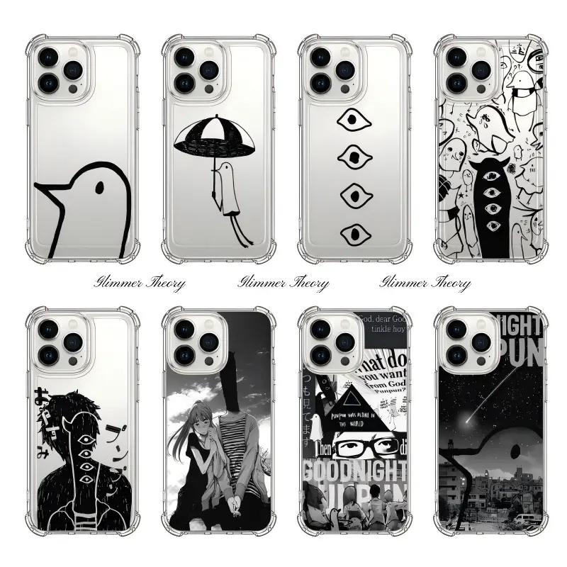 Goodnight Punpun Comic Transparent TPU Phone Cases for iPhone 17 Pro Max/Pro/Air, 16 Plus, 15-11 - Shockproof Protection for Smartphone, Cellphone, Handheld Devices, Birthday Gift for Fans