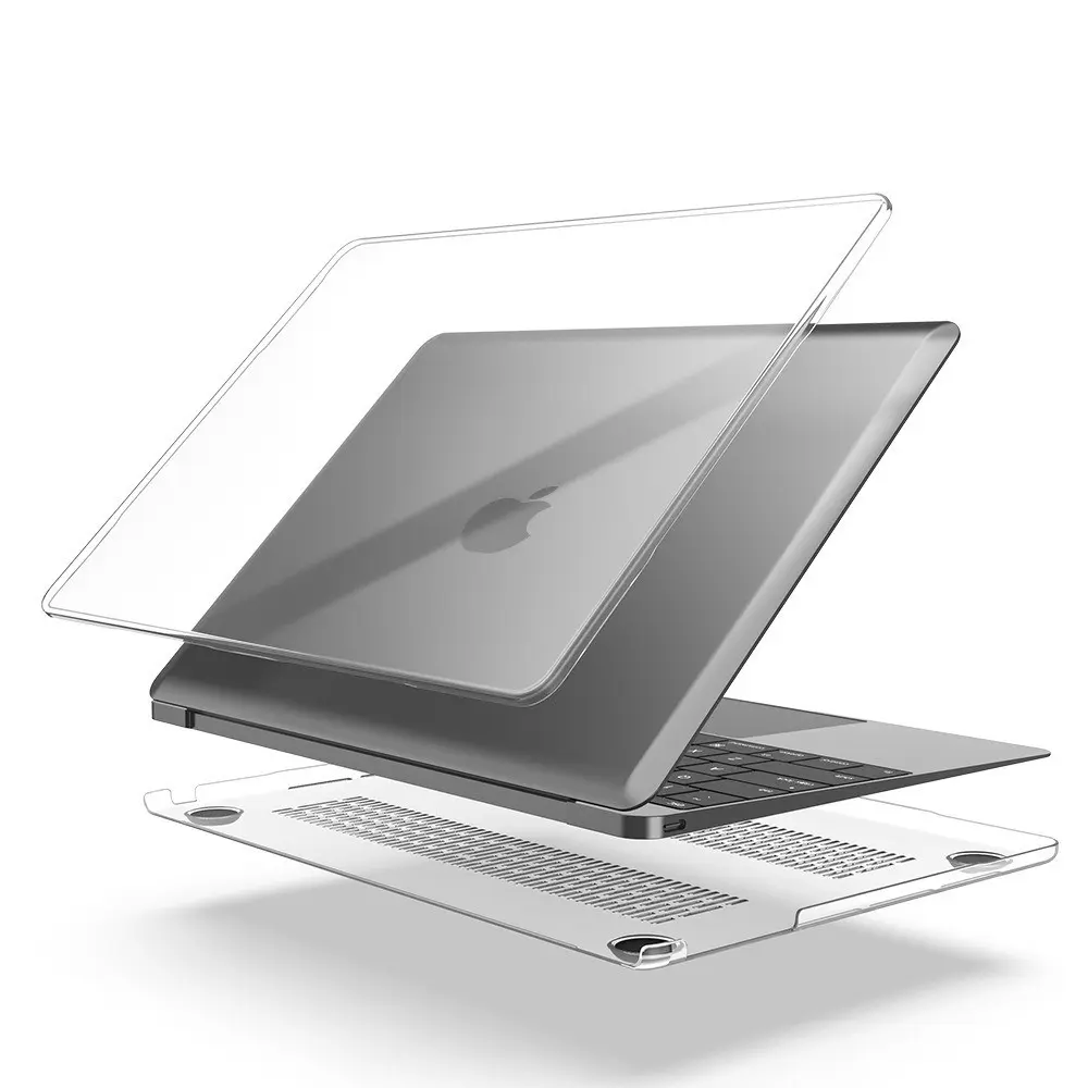 Fashion Anti-Scratch Hard Shell Case for Macbook Pro & Air, Transparent Tsa Standard Design, Durable Protection, Non-Slip Feet, Lightweight Plastic