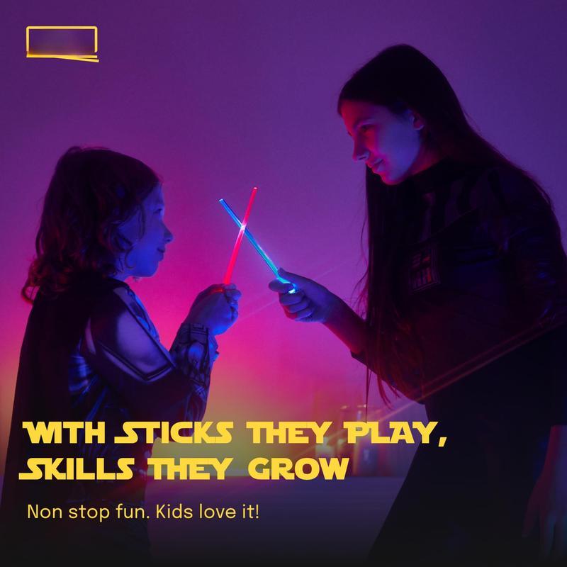 Lightsaber Chopsticks Light Up Saber Led (4 Pairs Red Blue Green Purple)