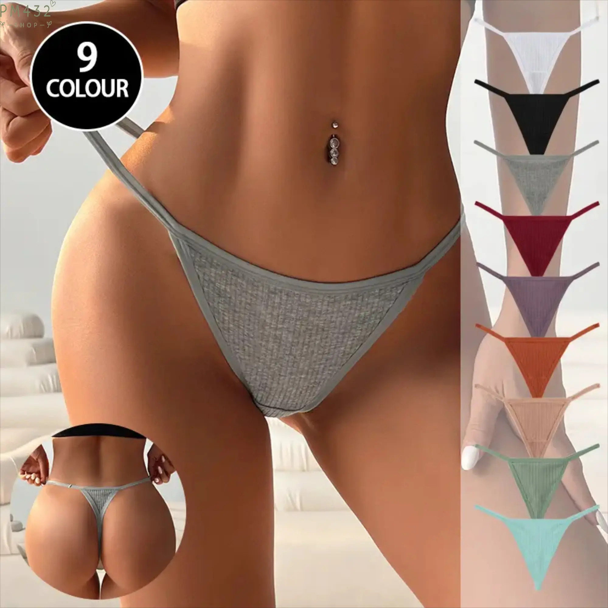 6 Pack Seamless Low Rise Thongs for Women, Soft Stretch Breathable No Show Underwear with Comfortable Fit, Invisible Daily Intimates for Casual Outfits, Summer Wear, Date Nights, Yoga, Travel and Everyday Comfort
