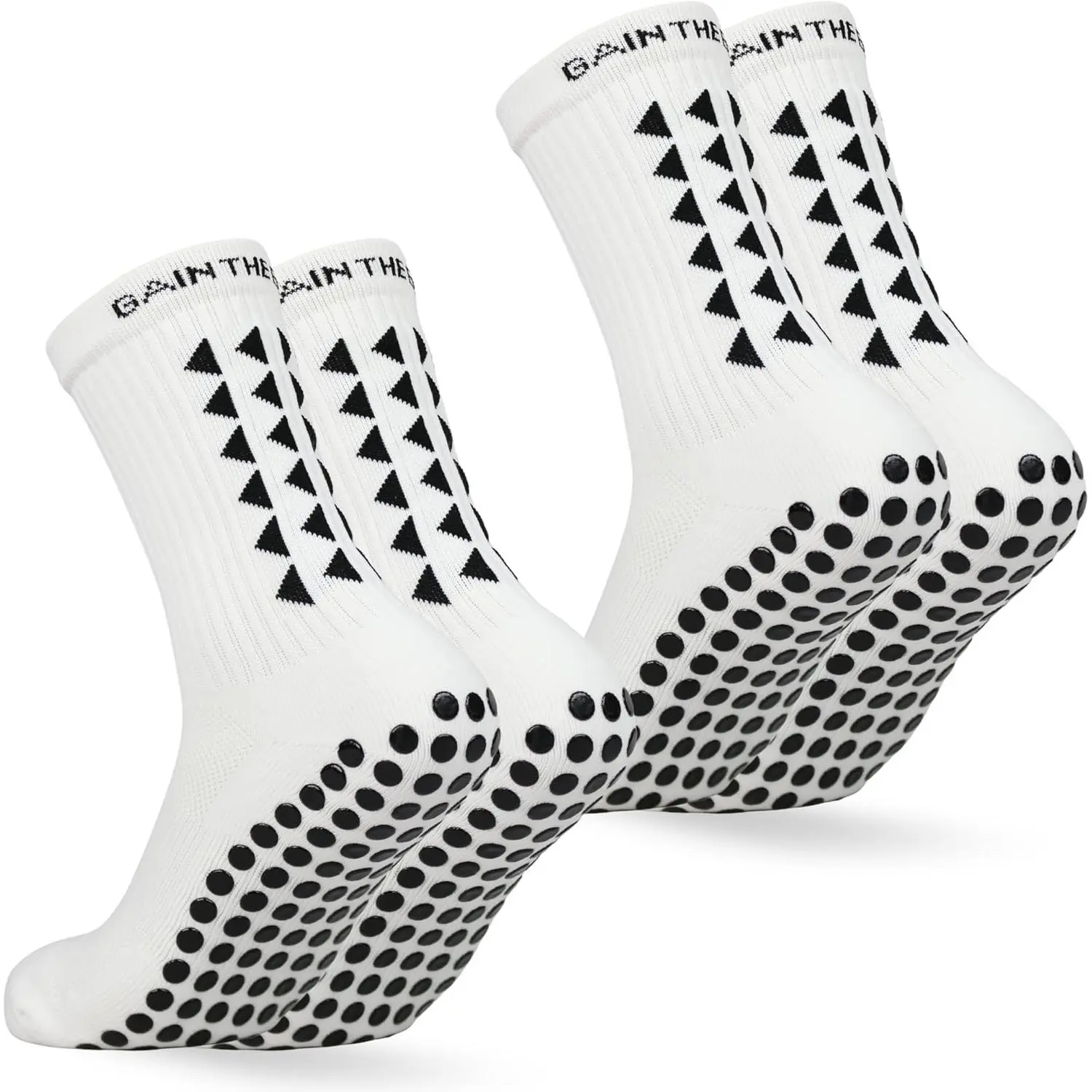 Women's Sportswear Soccer Grip Socks - Multi-Pair Set, White