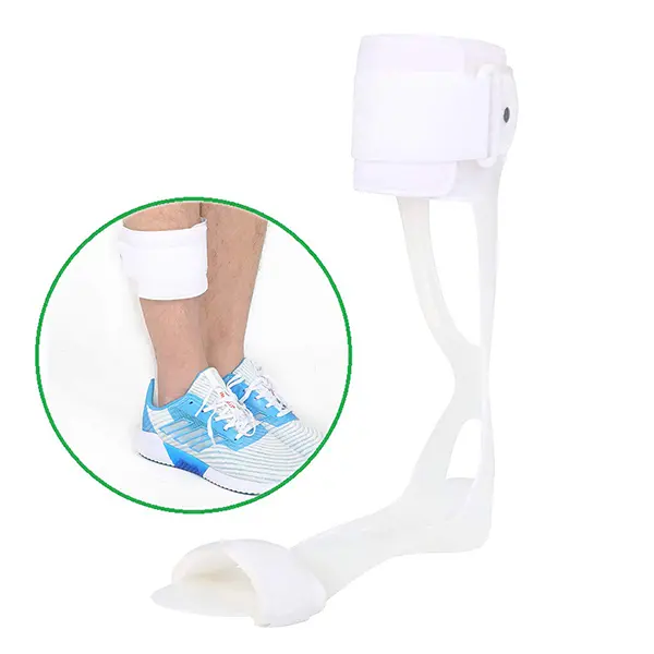 Adjustable Ankle Foot Support Brace - Lightweight Leaf Spring Design for Walking Assistance, Suitable for Left or Right Foot, Breathable Material for All-Day Wear