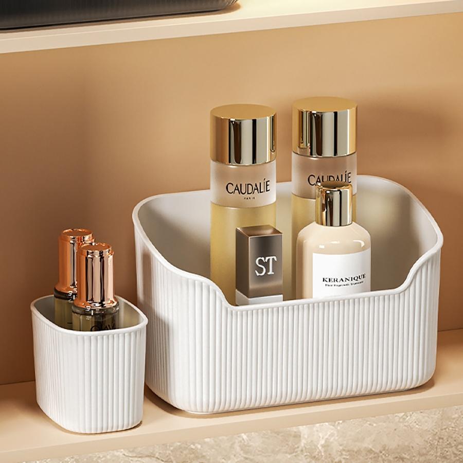 Bathroom Makeup Organizer Box, Desktop Skincare Cream Storage Container, Efficient Space-Saving Cosmetic Holder, Bathroom Accessories