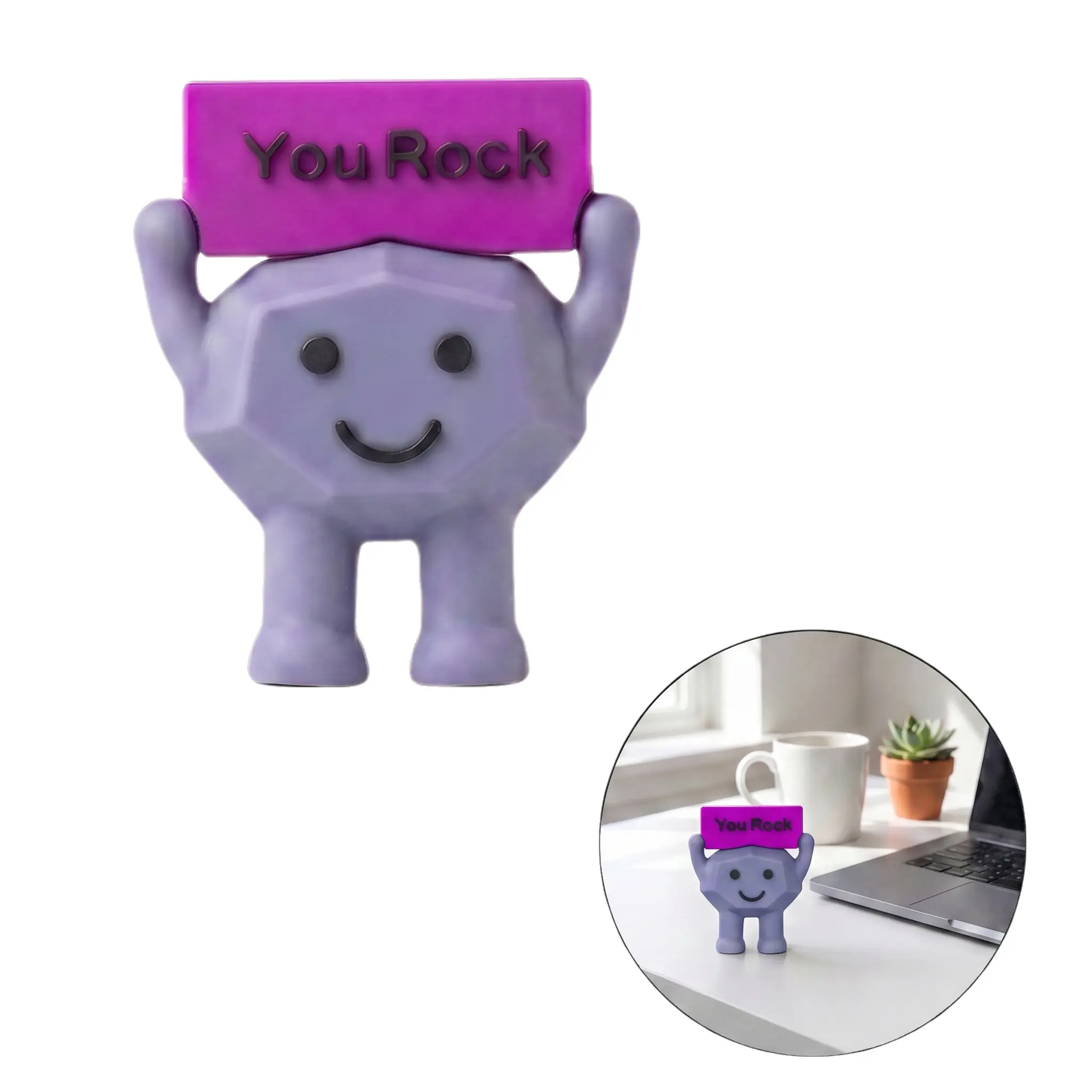 You Rock Figurine Back to School Gift Positive Office Gift Mini Stone Statue 3D Ornament Motivational Desktop Decor for coworkers Students Teachers Employee Appreciation Gift for Birthday Party Favors Perfect for Independence Day Veterans Memorial Day-YY0