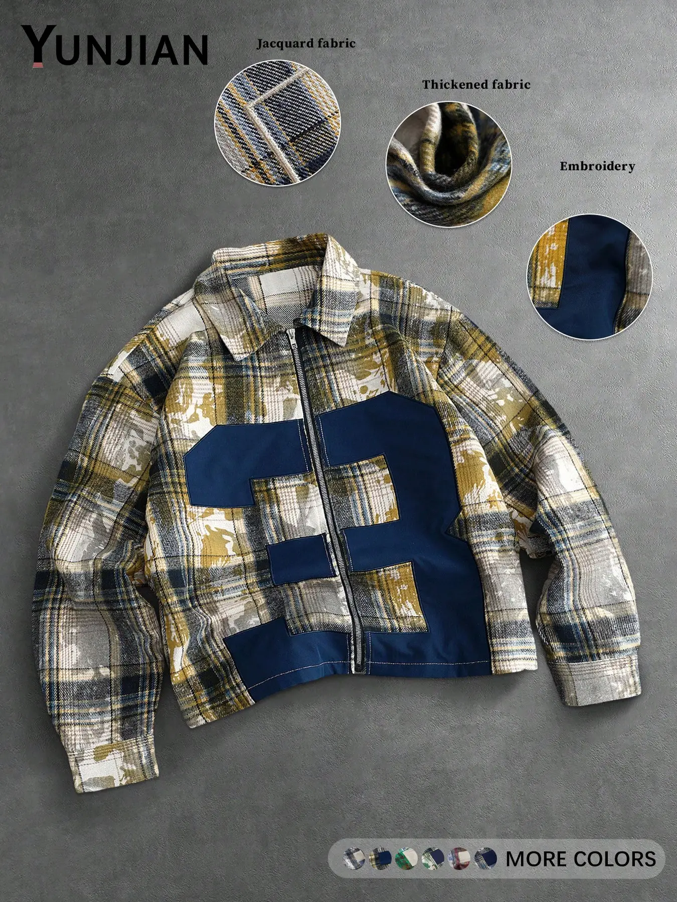 Men's Vintage Patchwork Baseball Jacket, Loose-Fit Letter Pattern Outerwear, Fall Casual Street Style, Unlined H-Type Silhouette