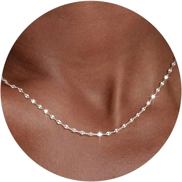 925 Sterling Silver Lip Link Chain Necklace for Women(Gift)