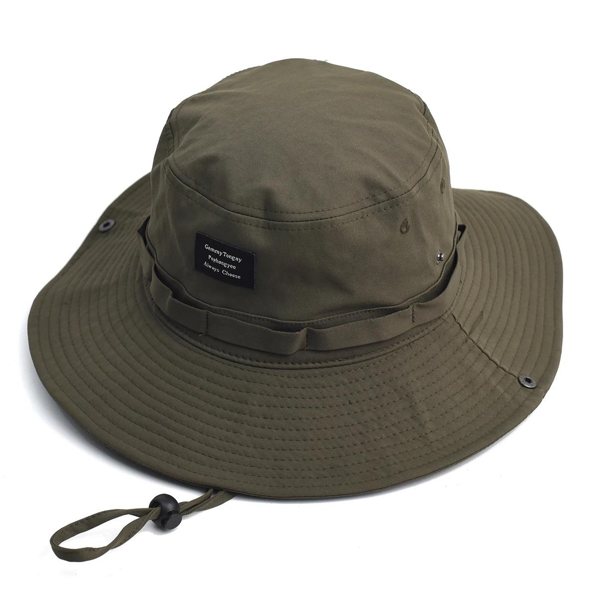 Contrast Vintage Fisherman Hat for Men and Women Summer Outdoor Camping Mountaineering Hat Large Brim Sun Hat