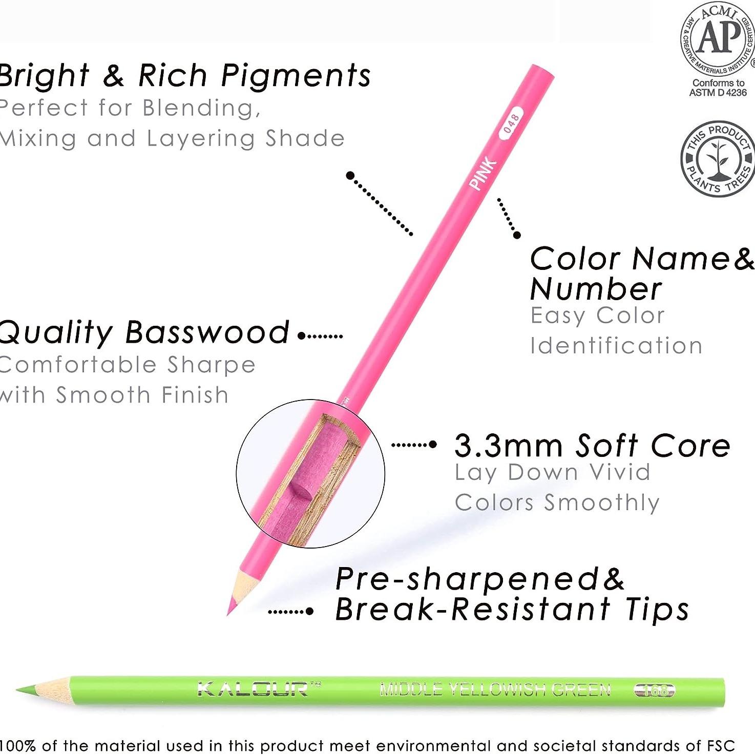 Colored Pencil Set, 180pcs/set Premium Colored Pencils, Wax-based Pencil for Coloring Drawing Sketching Shading Blending, Art Supplies for Adults Artists