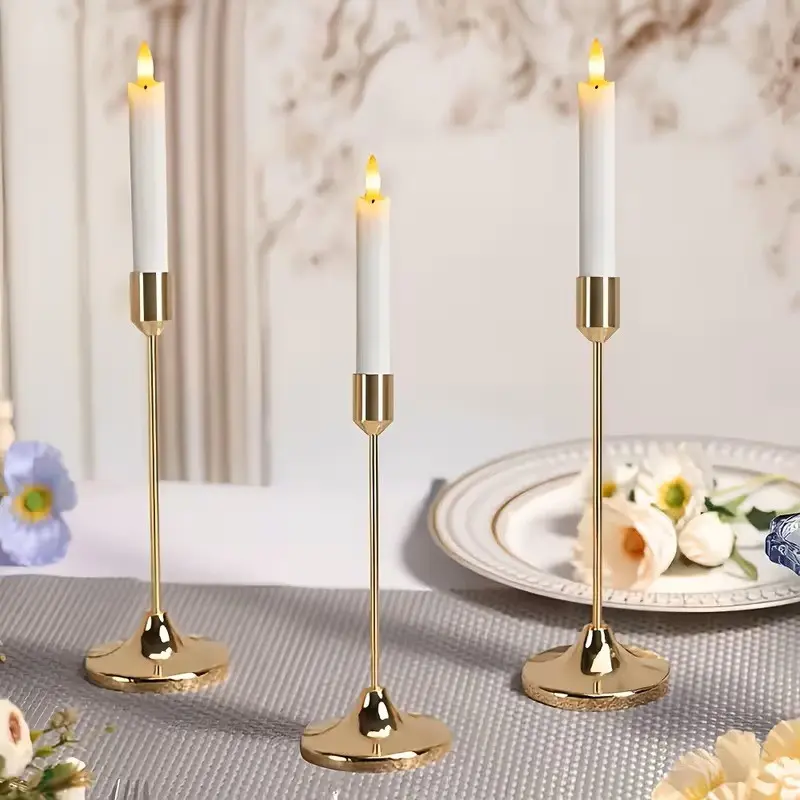 6pcs Vintage Candle Stick Holders, Taper Candle Holders for Fireplace, Party, Restaurant, Table Centerpiece, Wedding, Dinner Party Decor