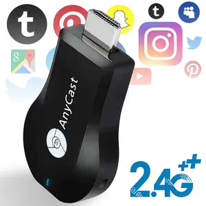 Wireless HDMI Screen Cast Dongle, 1080P HD Mirroring Adapter, Supports Miracast Airplay DLNA, 2.4G WiFi 65FT Stable Transmission, Plug&Play for Phone to TV and Projector