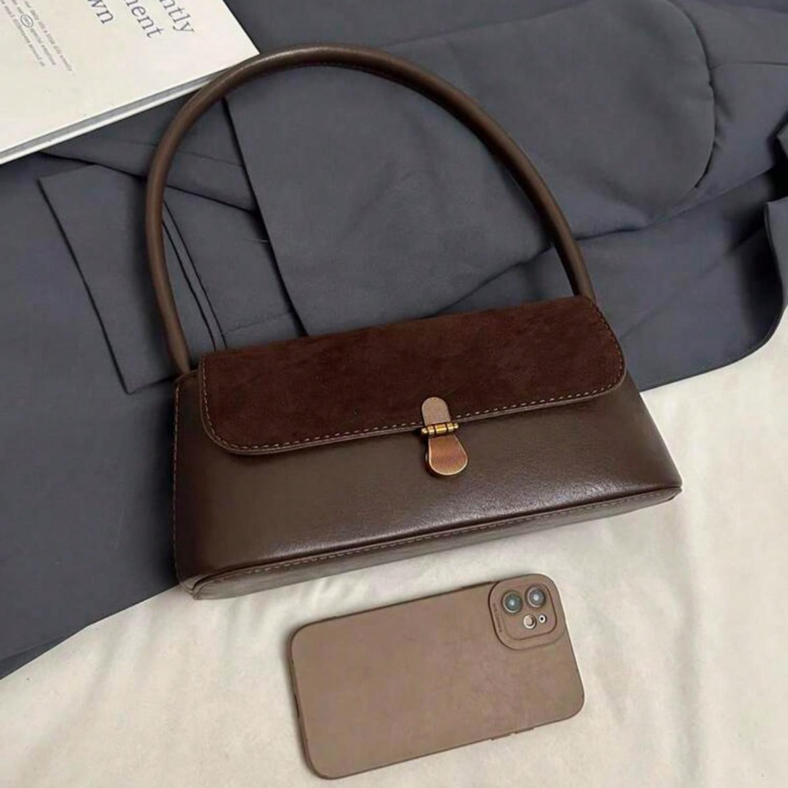 Retro Niche Baguette Bag, New Style Fashion French Armpit Bag Shoulder Bag  Large Capacity Commuter Bag Handbag for Women Suitable for Travel Shopping, Commuting