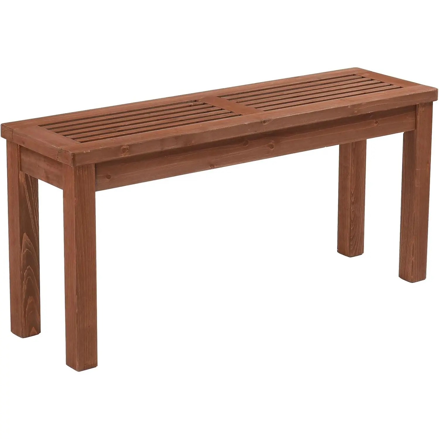 Outdoor Wooden Bench, 40” Porch Bench Outdoor Backless Garden Bench, Small Outdoor Bench for Deck Patio Entryway