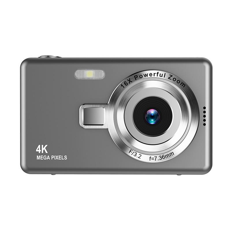 4K Ultra HD CCD Digital Camera Student Beginner Mini Compact Camera Video Recording Camera, Card, High-Res Video