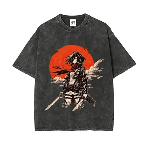 Mikasa Ackerman  Attack on Titan Unisex Graphict Washed T-Shirt Personalized Pattern