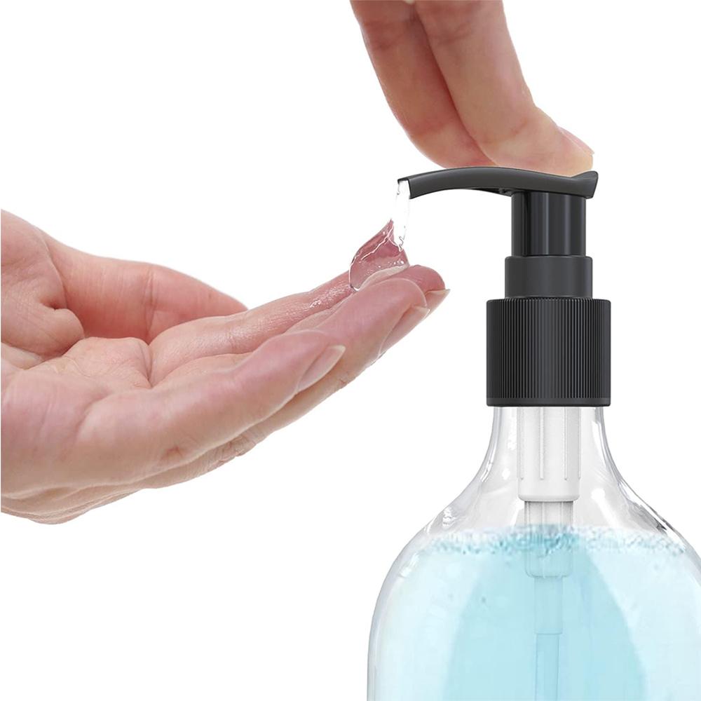 10oz Clear Plastic Pump Bottle, 2 Counts Soap Dispenser, Refillable Empty Bottle Container with Pump for Essential Oil Soap Lotion Shampoo, Storage Dispenser