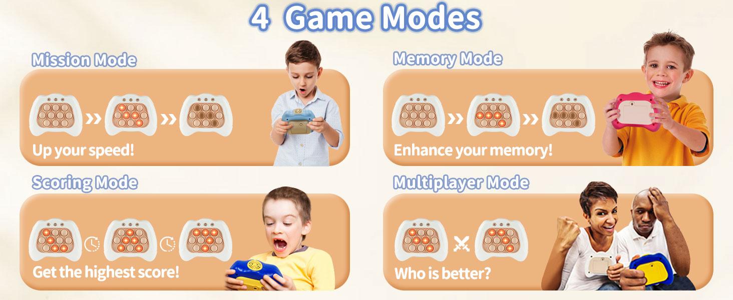 Pop The Target! Handheld Speed Push Game Machine: A Fun Multiplayer Game for Family. Sensory Fidget Toy Christmas Toys Gifts for 6 7 8 9 10 11 12 Years Old Kids Road Trip Car Games Kids White