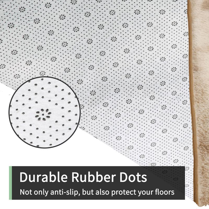 FAMVAL Large Size Plush Rugs Big Fluffy Area Rug Non-slip Soft Shaggy Carpet Mats for Livingroom Bedroom Nursery Home Decor Tie-dye Khaki​ Christmas gifts