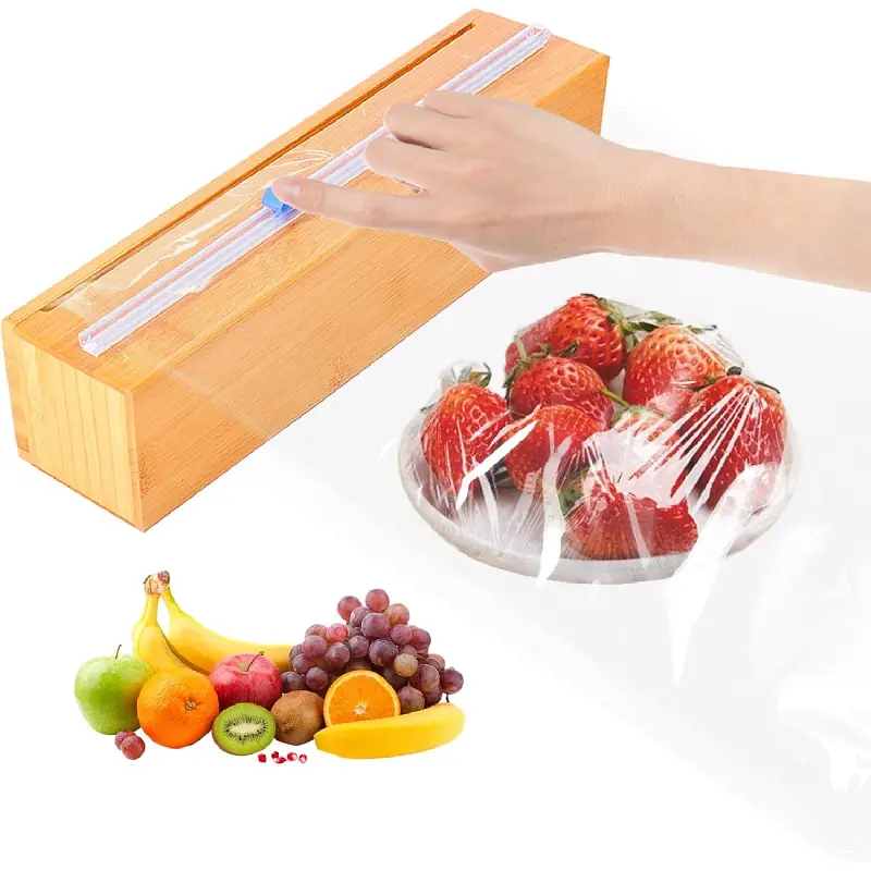 Plastic Wrap Dispenser with Cutter for Aluminum Foil, Plastic Wrap and Wax Paper, Fits 13" Roll(Plus)