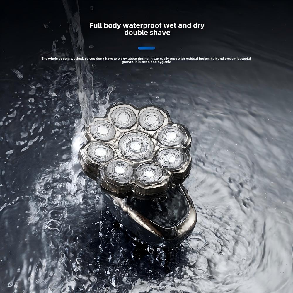 5 in 1 Electric Head Shaver for Men, Waterproof Wet/Dry Grooming Kit, Cordless Rechargeable Razor, Rechargeable Shaver Machine for Home & Travel