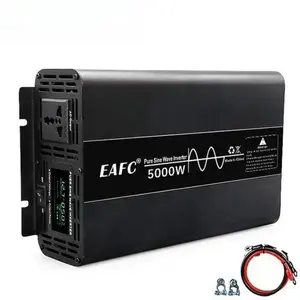 US Plug 4000W 5000W 7000W Pure Sine Wave Inverter Power DC 12V To AC 110V Voltage 50HZ Converter Solar Car Inverters (No batteries included)