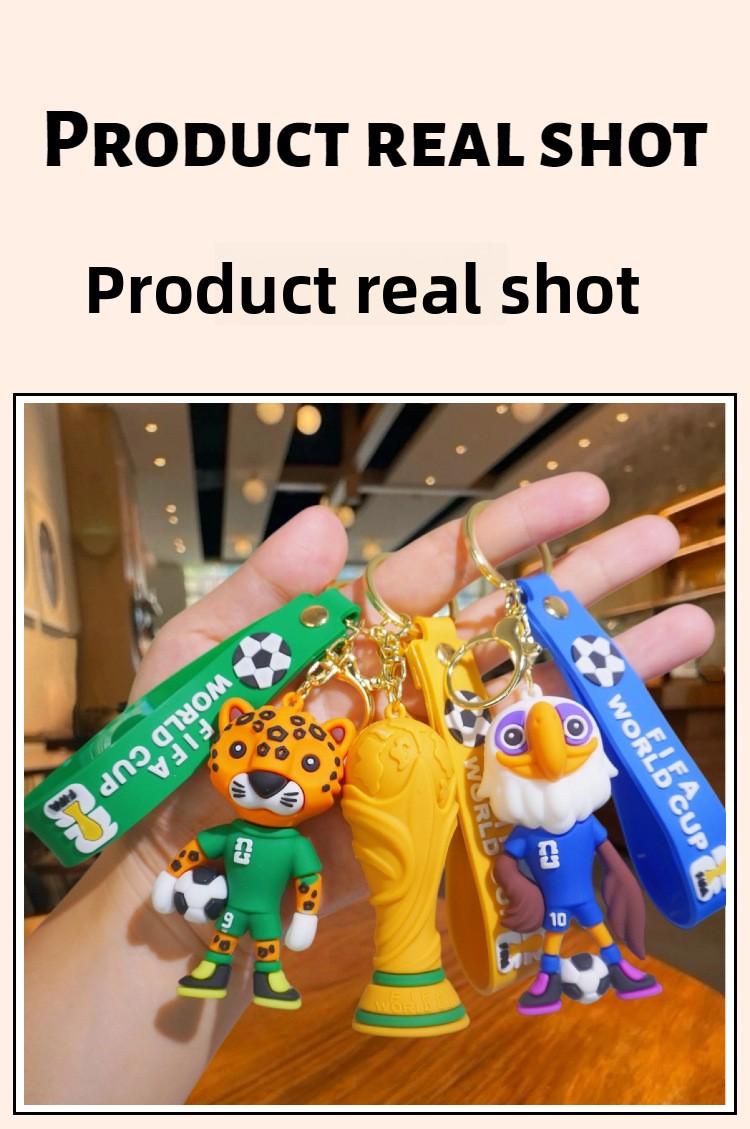 2026 US-Canada-Mexico World Cup Mascot Doll Keychain Toy Pendant Football Hercules Cup