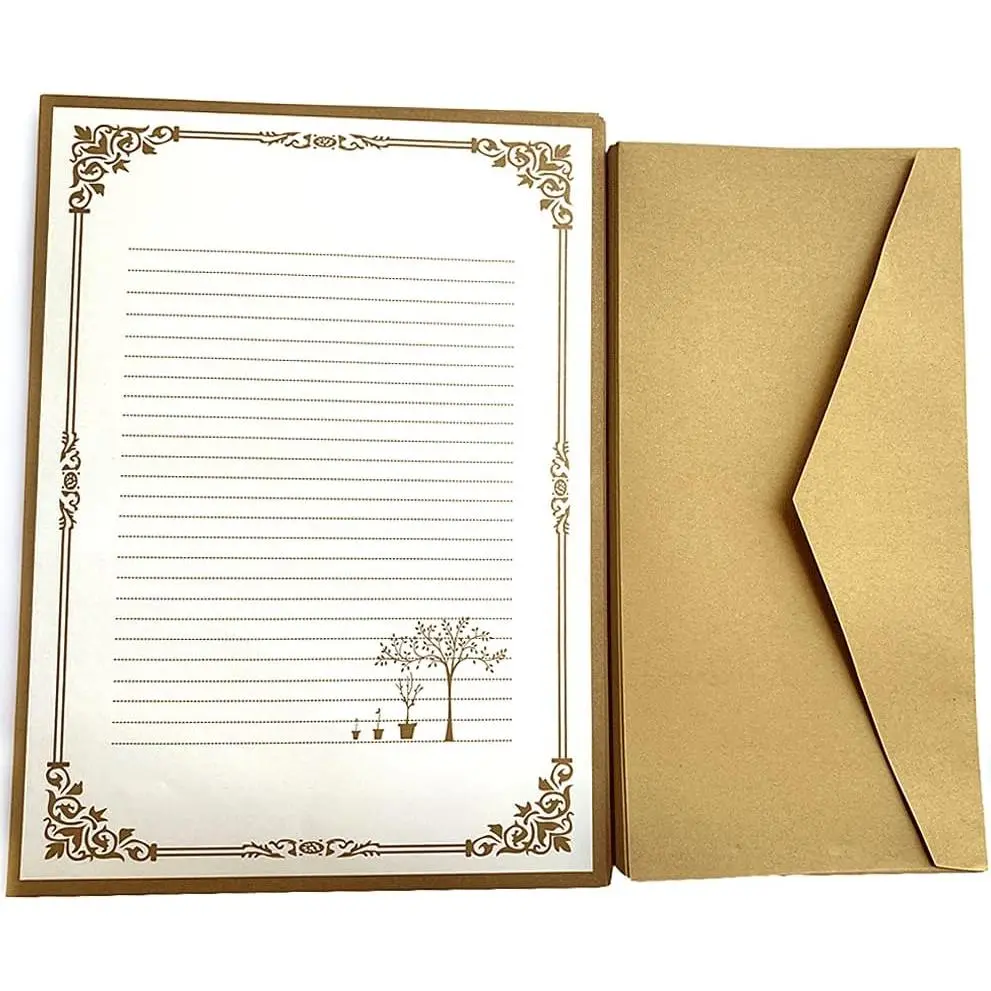 72 count Retro Writing Stationery and Envelope Set, 48 count of Stationery + 24 Envelopes, Suitable for Making Invitations