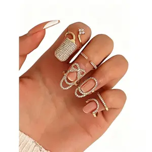 Elegant Crystal Open Ring - Unique Aesthetic Hand Accessory | Instant Outfit Upgrade Party Essential