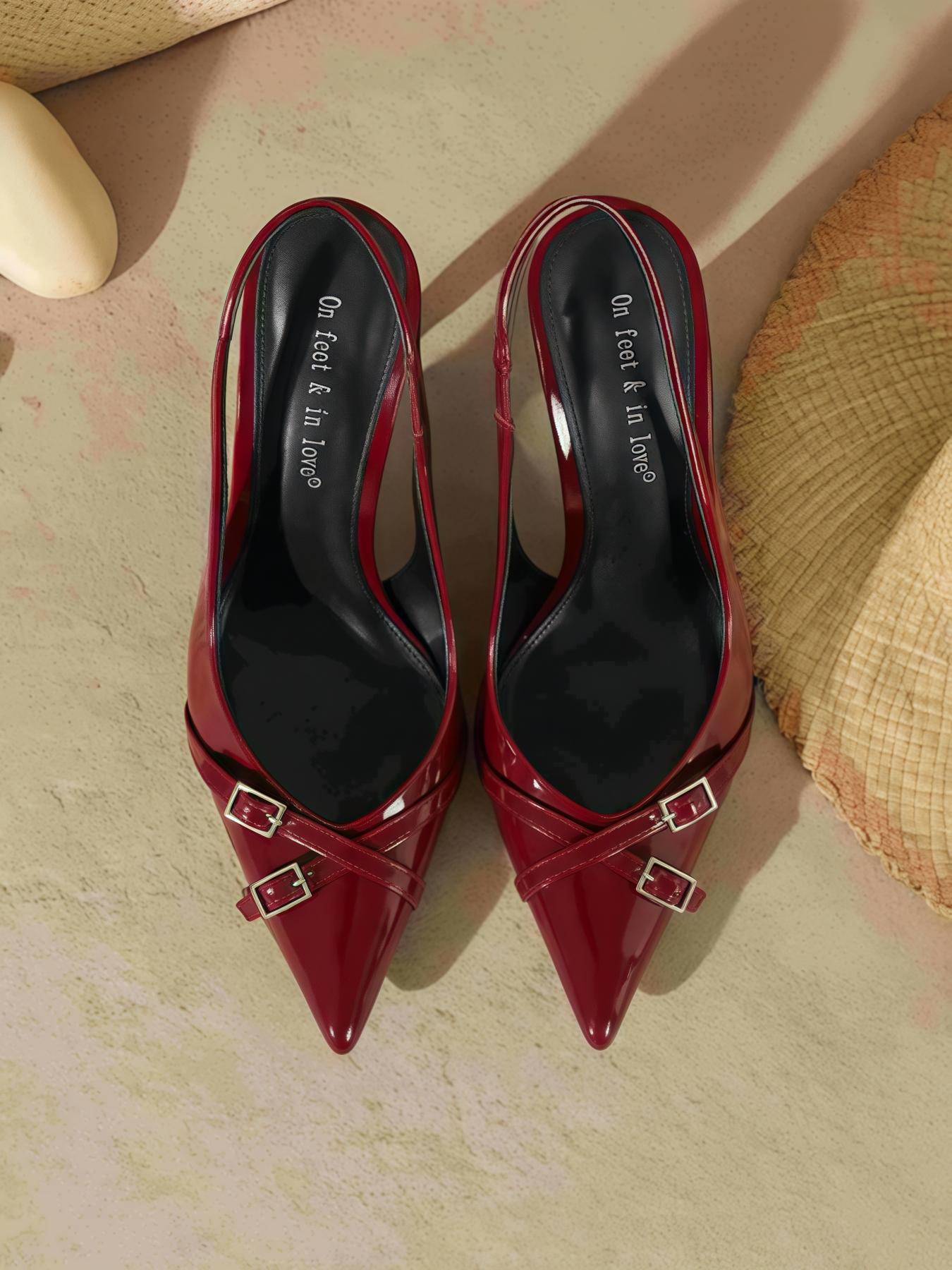 Women's Elegant Solid Color Stiletto Heels, Fashionable Pointed Toe High Heel Sandals for Party, Daily Clothing Decor for Women & Girls, Footwear, Elegant Party Shoes