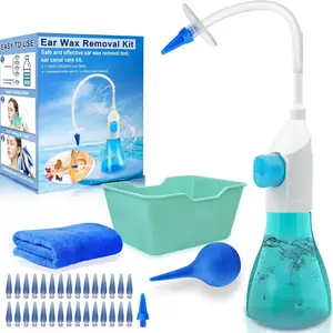 Adult and family ear cleaning kit, portable earwax removal tools, Ear Canal Cleaner, manual ear washing system, earwax cleaning tools, ear irrigation kit