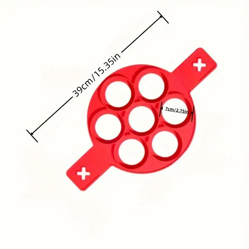 7-Hole Non-Stick Silicone Pancake Maker, Reusable Silicone Specialty Kitchen Utensil for Home Cooking Baking & Frying, Reusable Silicone Specialty Kitchen Utensils