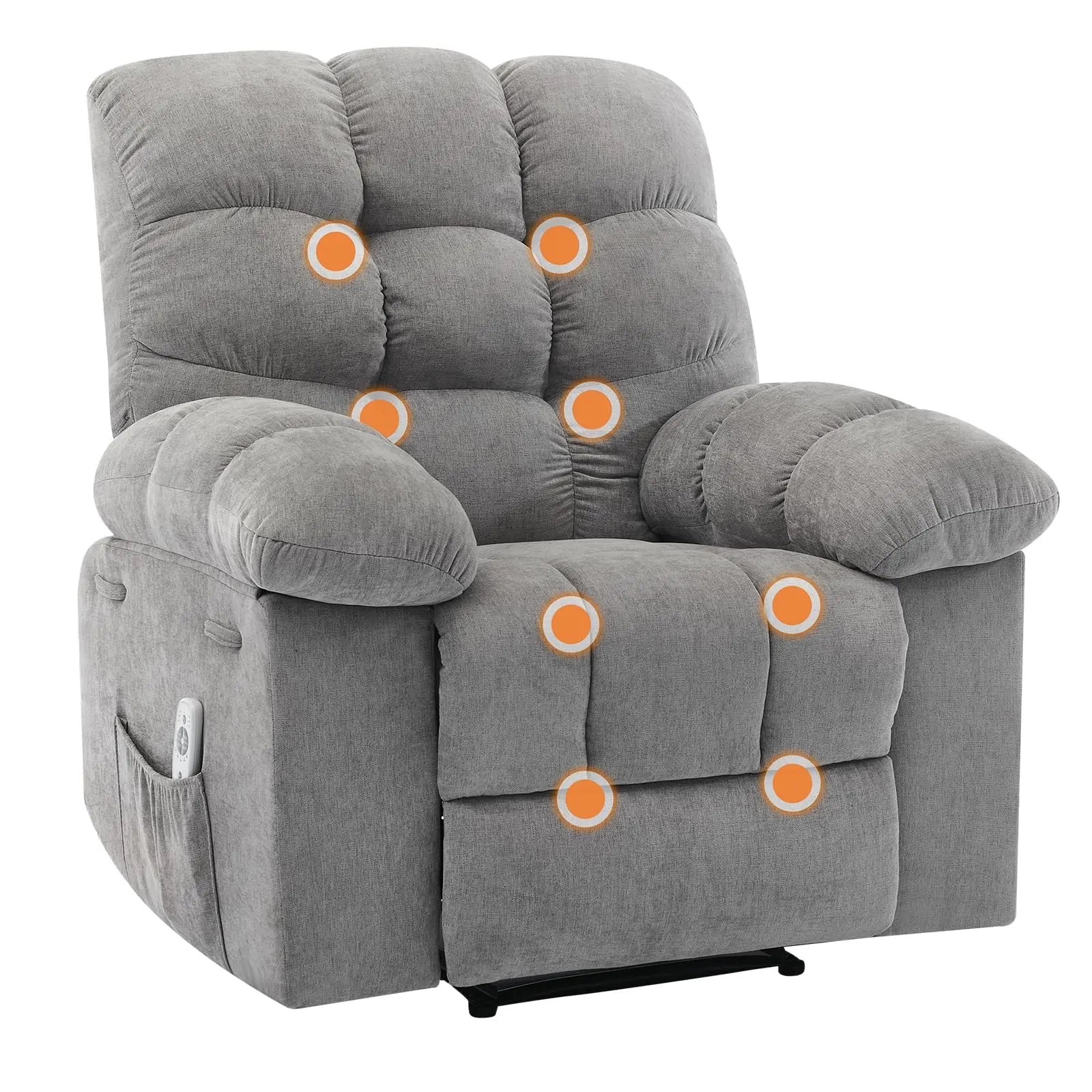 360° Swivel Recliner Chair – 300lbs Capacity Rocker with Tool-Free Assembly
